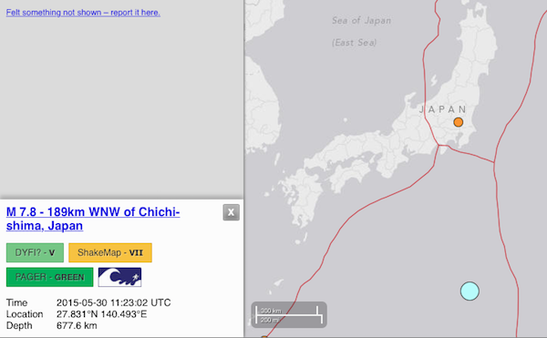 Otro terremoto en Japón