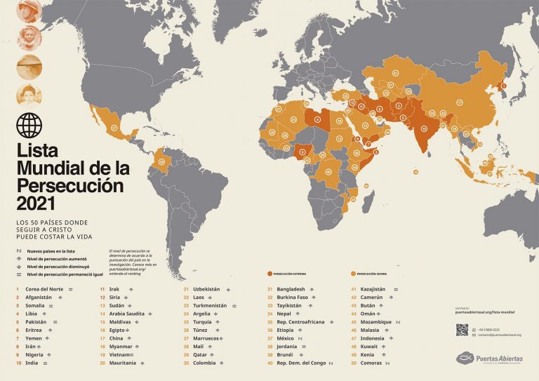 Los 50 países donde más se persigue a los cristianos en el mundo