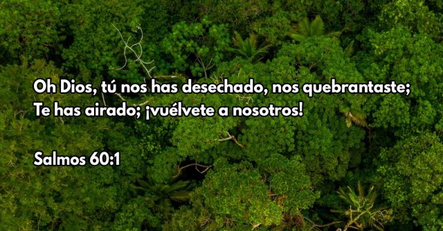 Oh Dios, tú nos has desechado, nos quebrantaste; Te has airado; ¡vuélvete a nosotros!