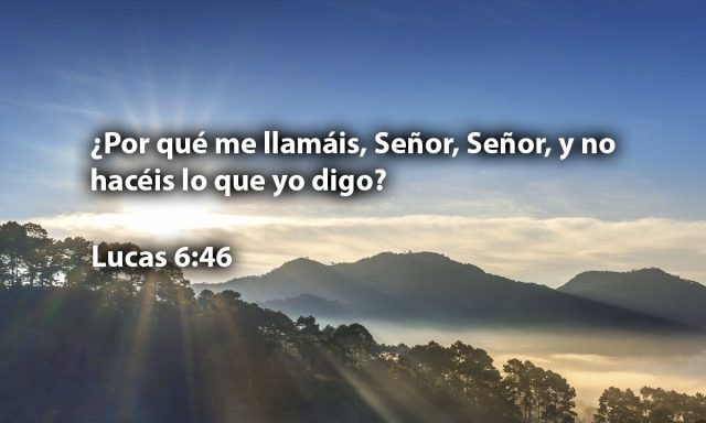 ¿Por qué me llamáis, Señor, Señor, y no hacéis lo que yo digo?